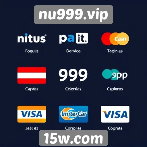 Métodos de pagamento oferecidos em nu999.vip